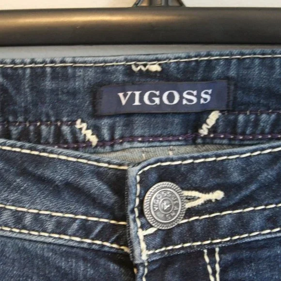 VIGOSS Capri Heritage Fit Jeans Thick Stitch Women's Size 16 H12054 - Picture 4 of 12